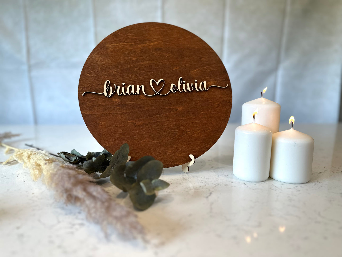 Round Name Sign