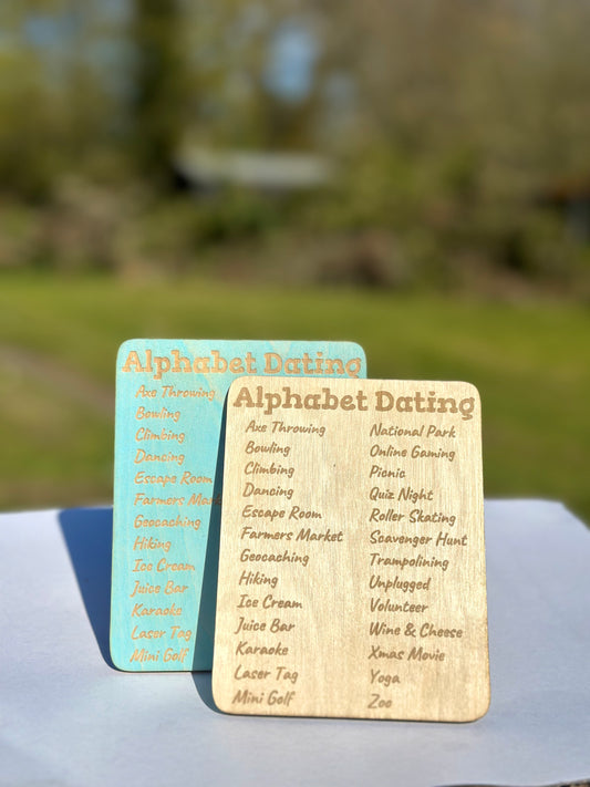 Alphabet Dating Card