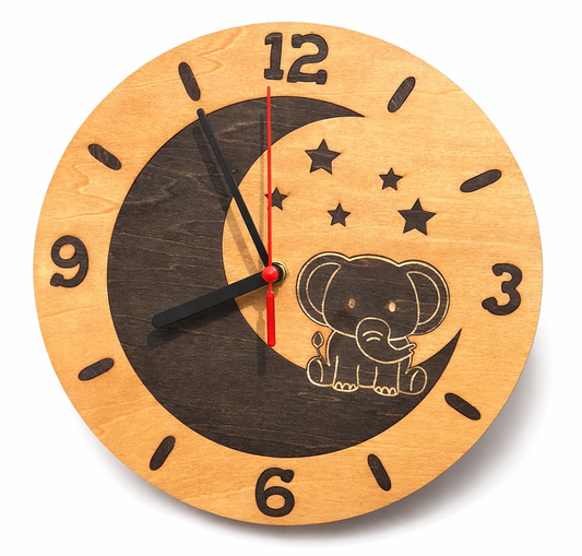 Goodnight Animal Clock (Teak)
