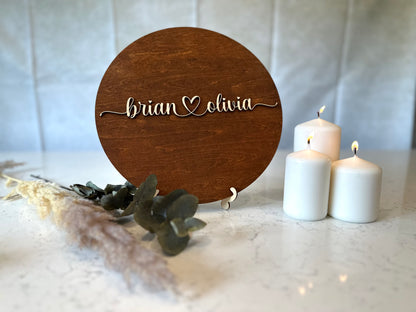 Round Name Sign